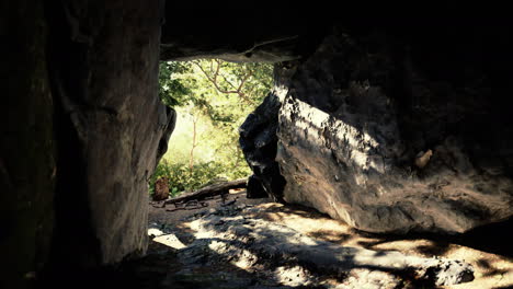 shot-taken-from-inside-a-small-cave-looking-out